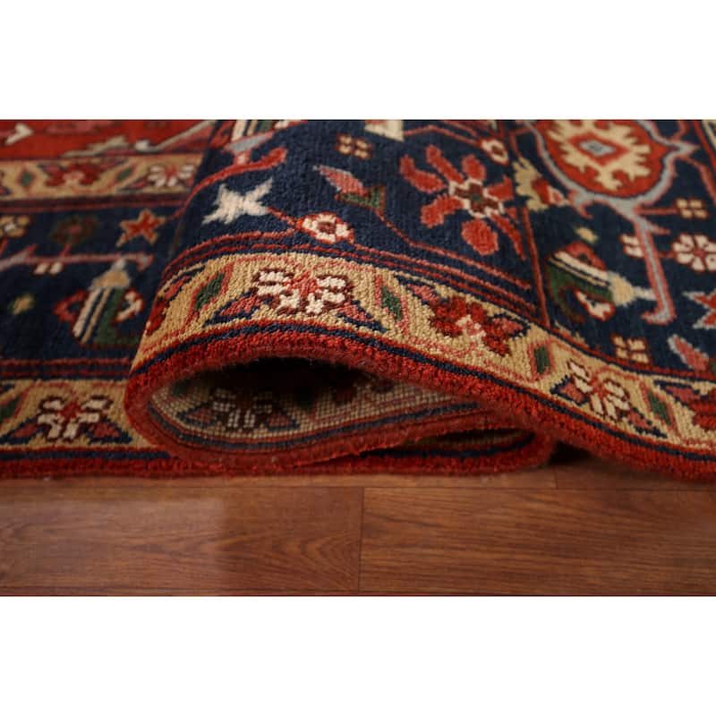 Heriz Serapi Indian Area Rug Hand-Knotted Wool Carpet - 8'6" x 11'10"