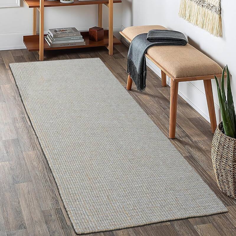 Delara Premium Handwoven Natural Fiber Area Rug, 60% Wool 40% Jute excellent choice in high-traffic areas such as Living rooms