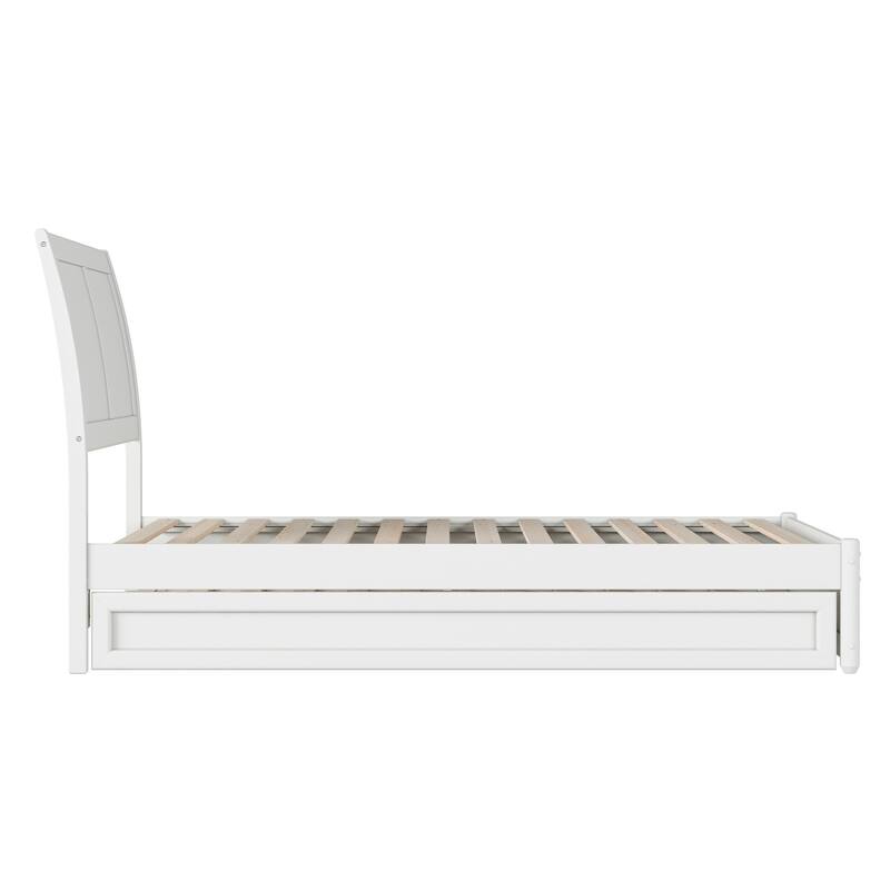 Andorra Platform Bed with Panel Footboard and Twin Trundle