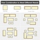 preview thumbnail 33 of 66, Costway 7 PCS Patio Rattan Dining Set Sectional Sofa Couch Ottoman - See Details