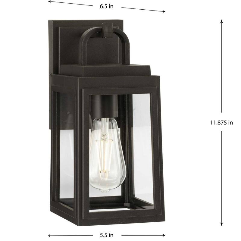 Grandbury Collection One-Light Bronze Wall Lantern with DURASHIELD - 5.5 in x 6.5 in x 11.875 in