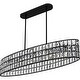 preview thumbnail 3 of 8, Gibson 5-Light Matte Black Linear Chandelier