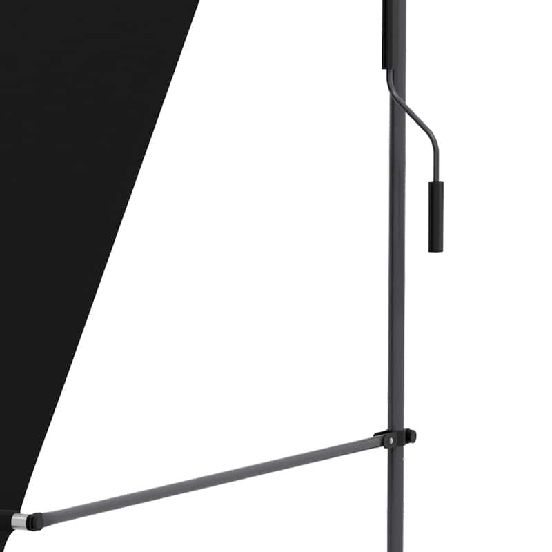 Outsunny 6.5' x 4' Manual Retractable Awning, Non-Screw Freestanding Patio Sun Shade Shelter with Support Pole Stand