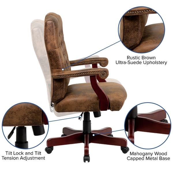 Executive Swivel Office Chair With Arms On Sale Overstock 10125262