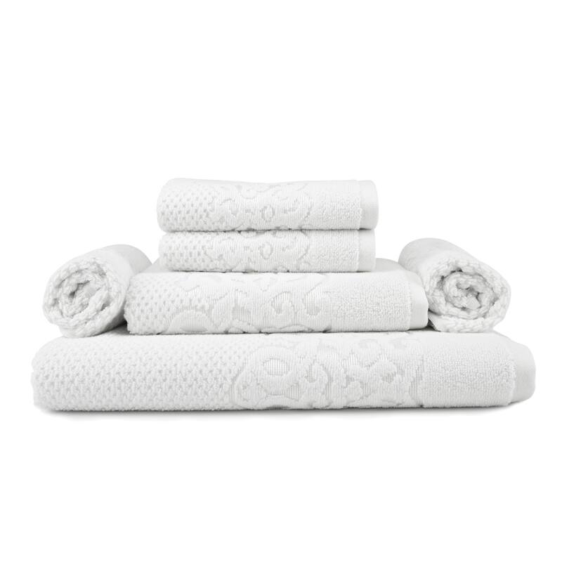East'N Blue Galata Turkish Cotton Bath Towel Set (Set of 6) - (1 Bath Towel, 1 Hand Towel, 4 Washcloth)