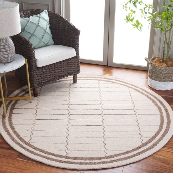 slide 2 of 10, SAFAVIEH Handmade Metro Pille Modern Stripe Wool Rug