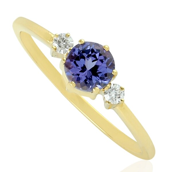 black tanzanite ring