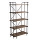 preview thumbnail 1 of 9, Cedarburg Industrial 5 Shelf Firwood Bookcase by Christopher Knight Home Antique Brown + Black