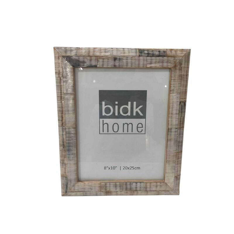 Light Grey Picture Frame 8"x10" Horn - LIGHT GREY - 8x10
