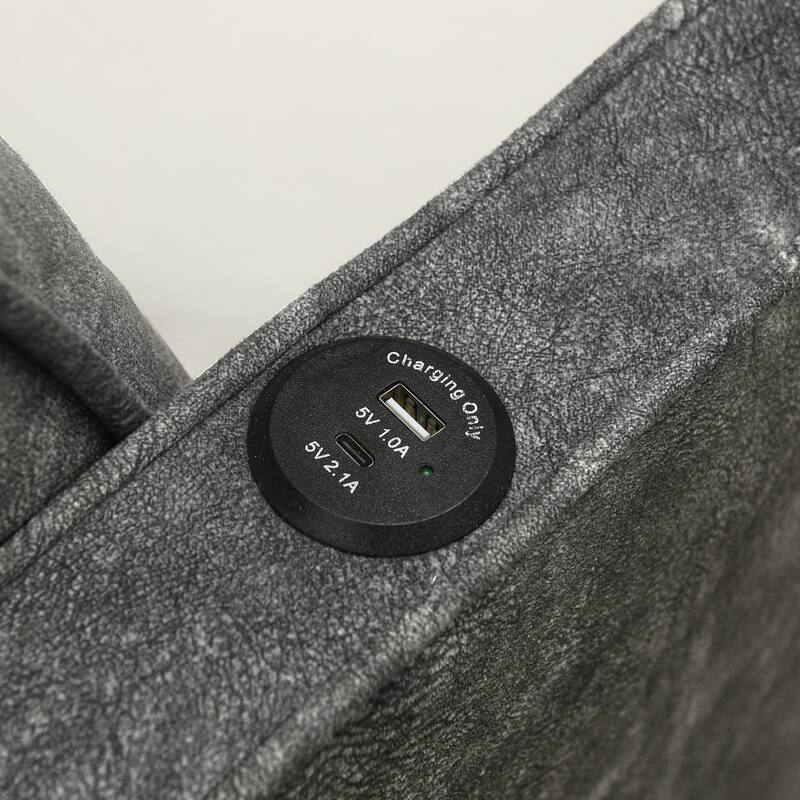 Twin Upholstered Daybed with Pop-Up Trundle & USB Charging Ports