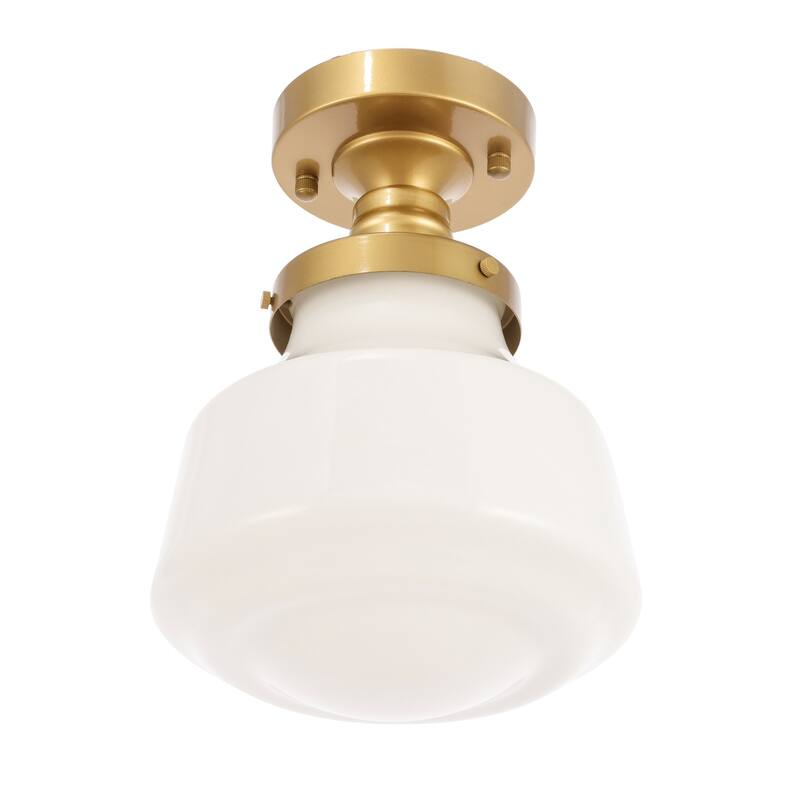 Nyle 1-Light Frosted Glass Flush mount