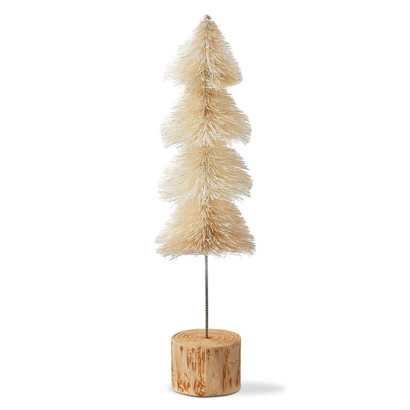 Sisal Christmas Tree Decorations for Tabletop or Mantel Medium Natural 15 inch