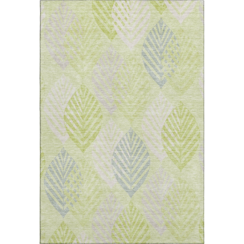 Premium Washable Super Soft Farmhouse Leaves Mayfield Rug