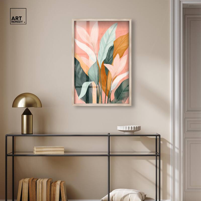 Peach and Palm Shadowbox by Art Remedy