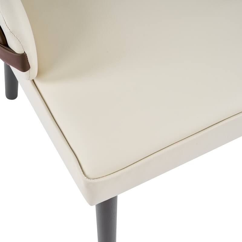 Christopher Knight Home - Modern Upholstered Dining Chair Set with Two-Tone Fabric Armchair Design