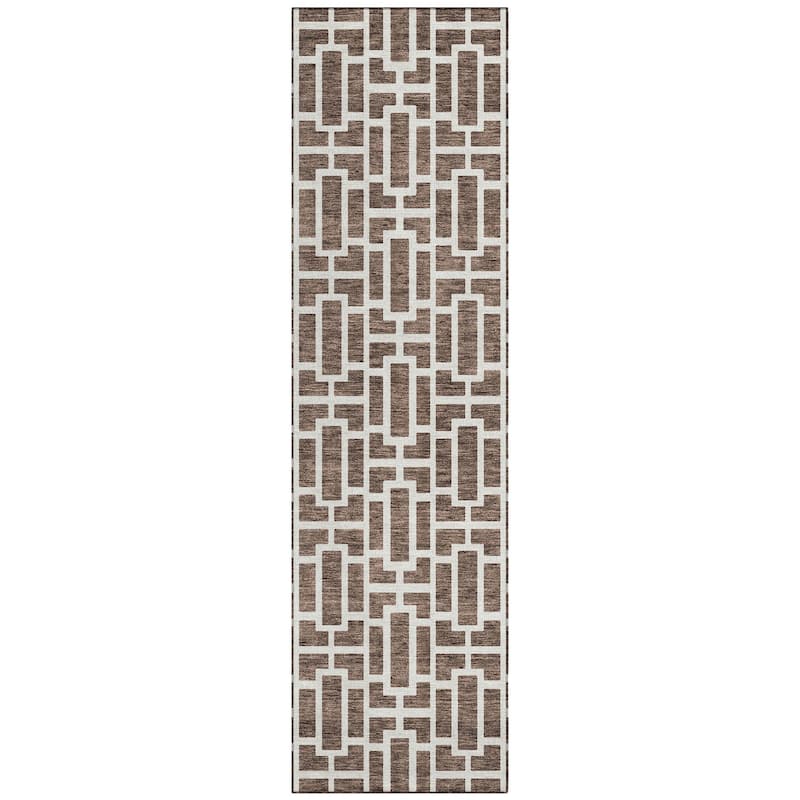 Machine Washable Indoor/ Outdoor Chantille Contemporary Geo Rug
