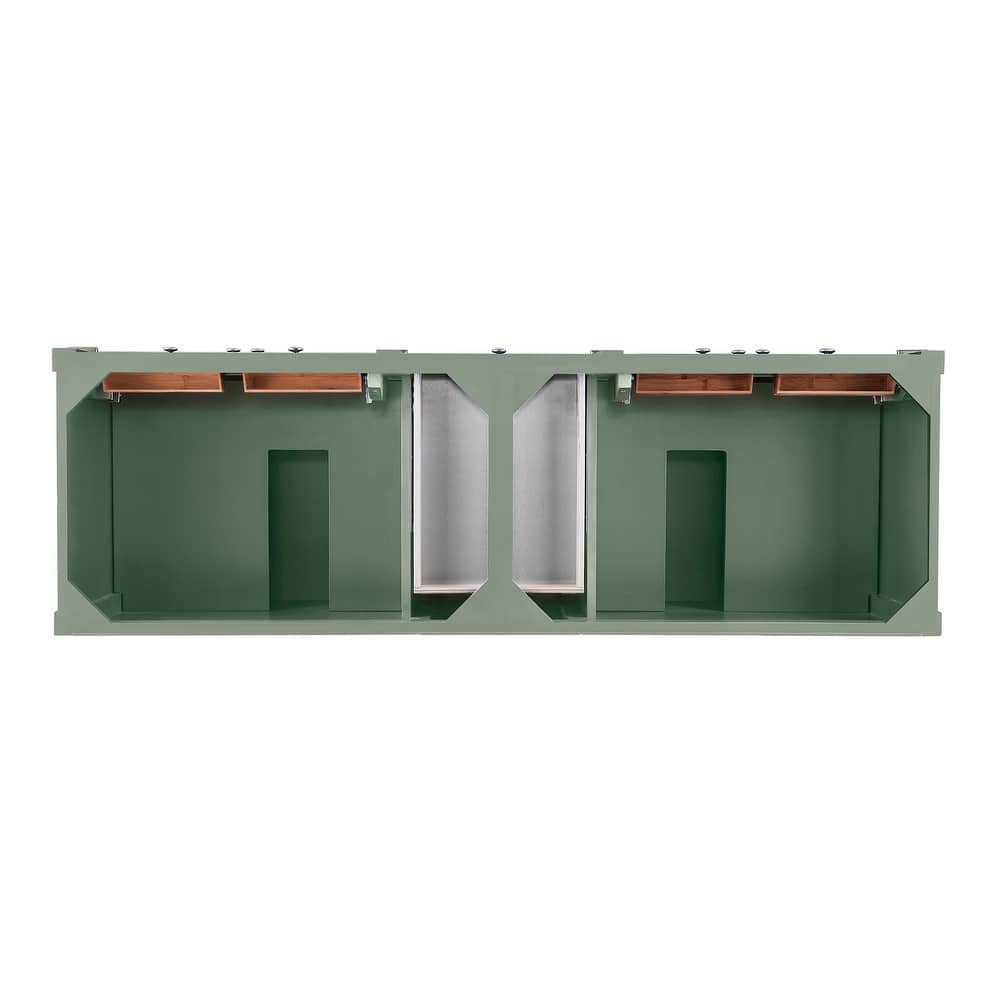 James Martin Vanities Brittany 72" Double Vanity, Smokey Celadon