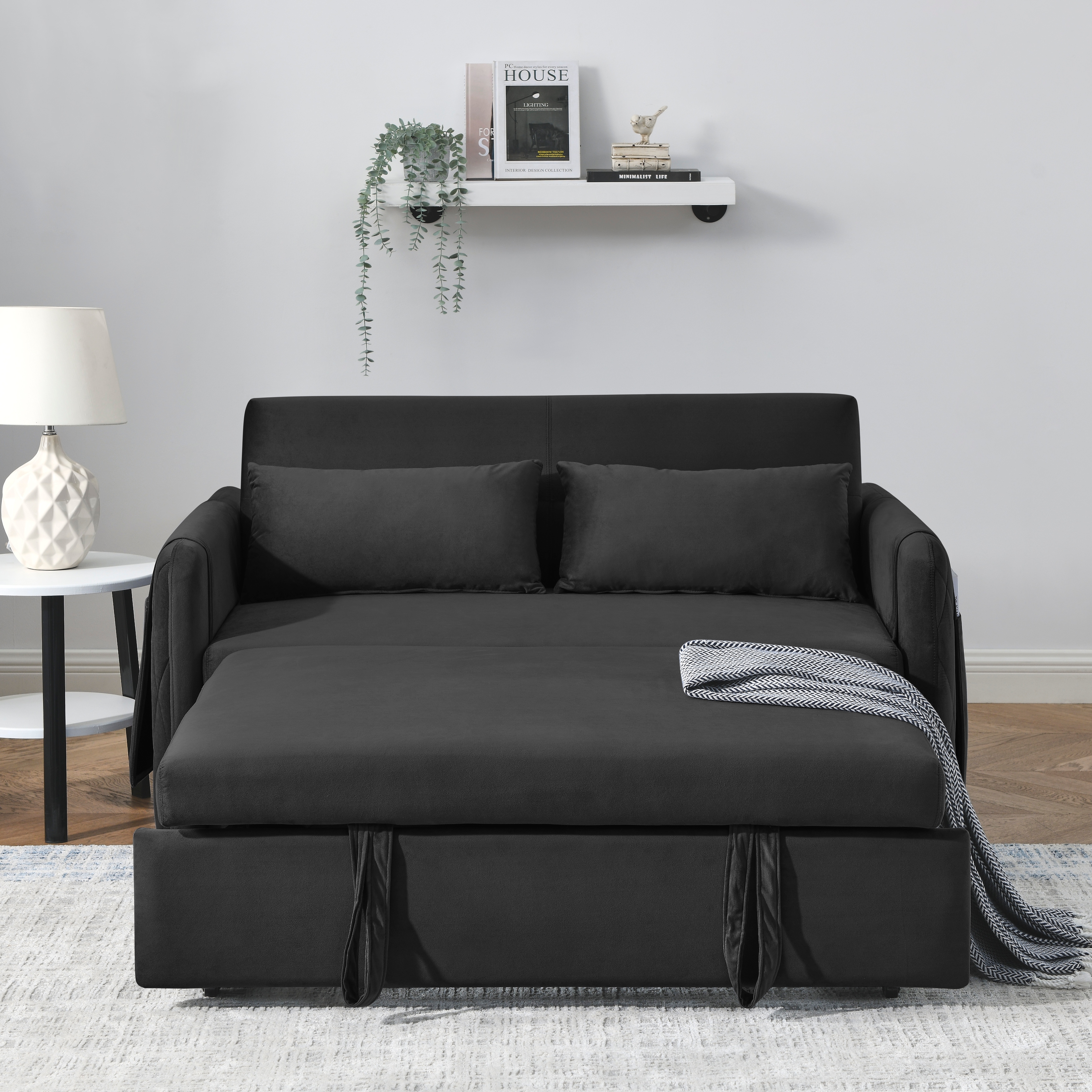 Pull out top loveseat bed