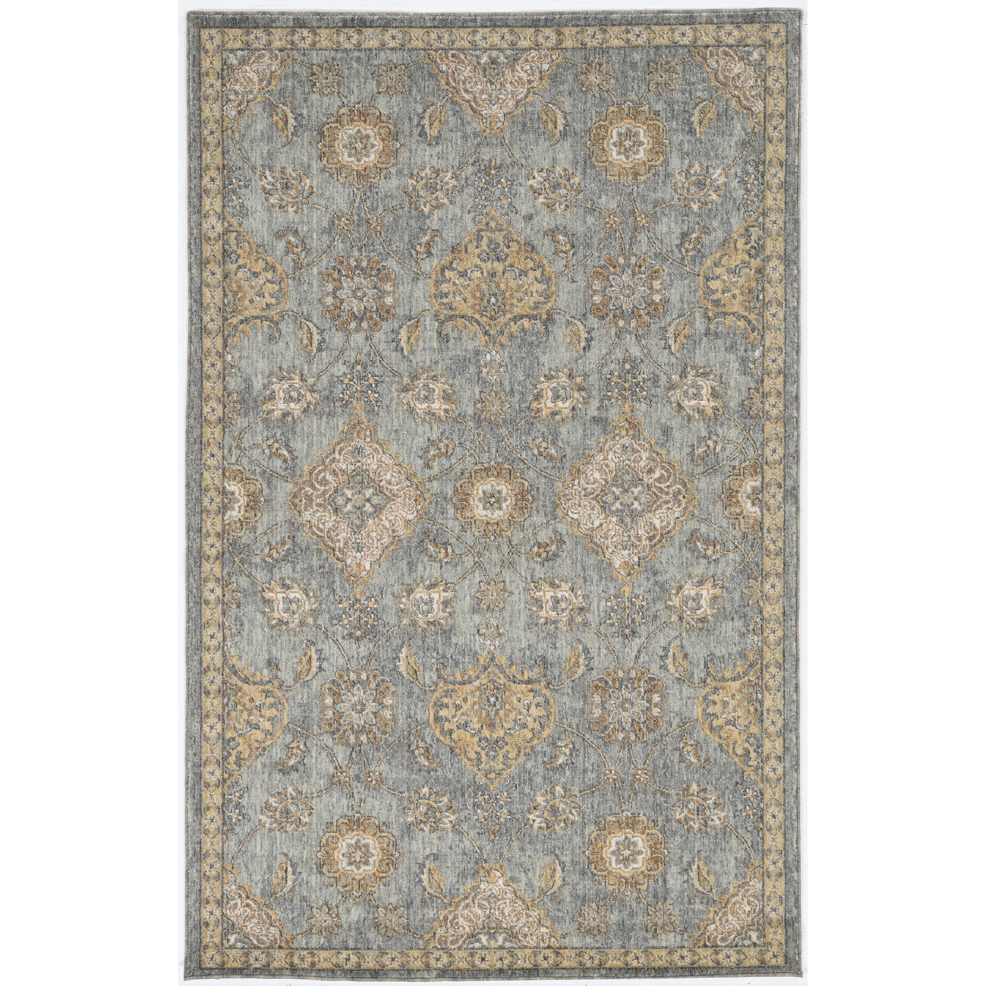 Copper Grove Wool Distressed Traditional Ivory Area Rug