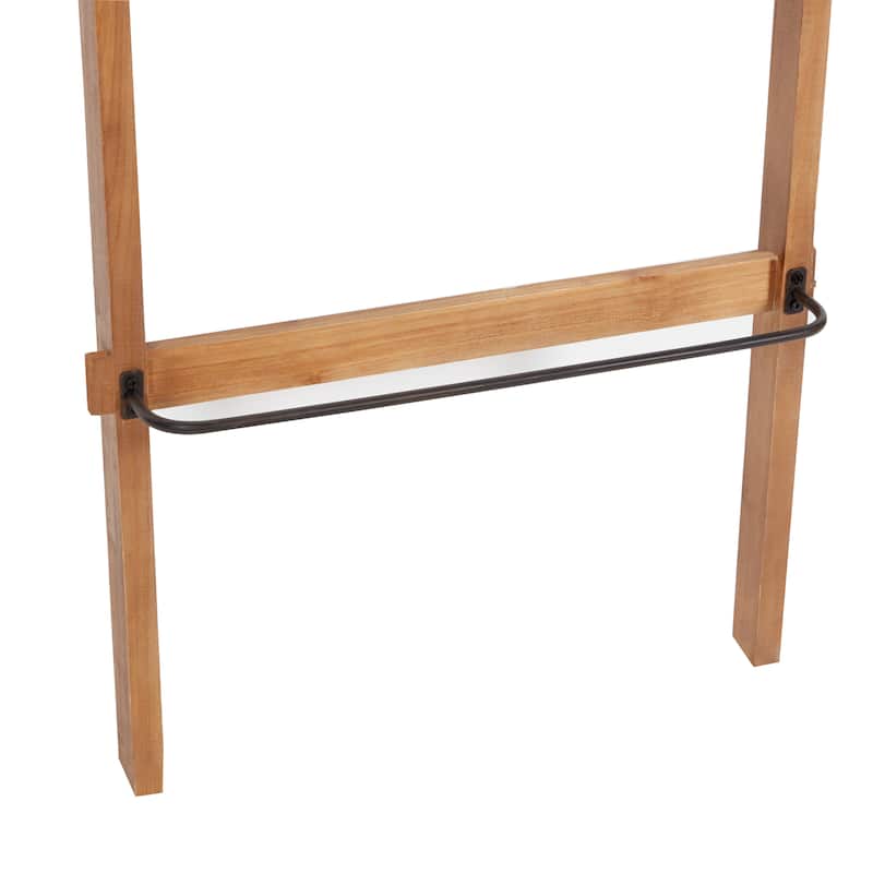 Wood 5 Rung Ladder - Brown - Roche River Decor - 4"W x 20"L x 76"H