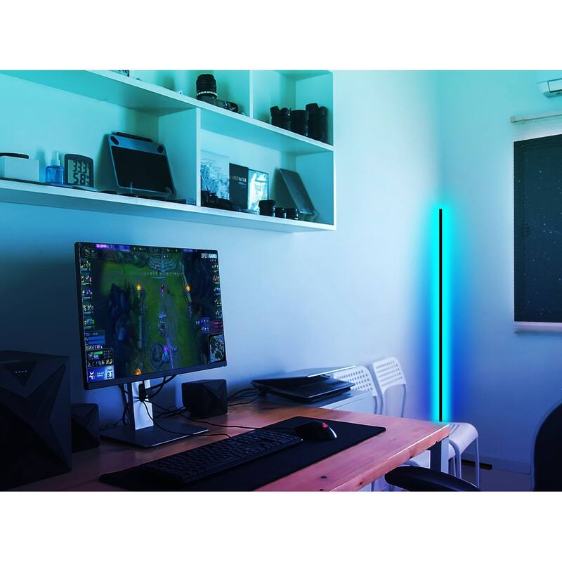 55" RGB Metal Corner Lamp Minimalist LED Floor Lamp