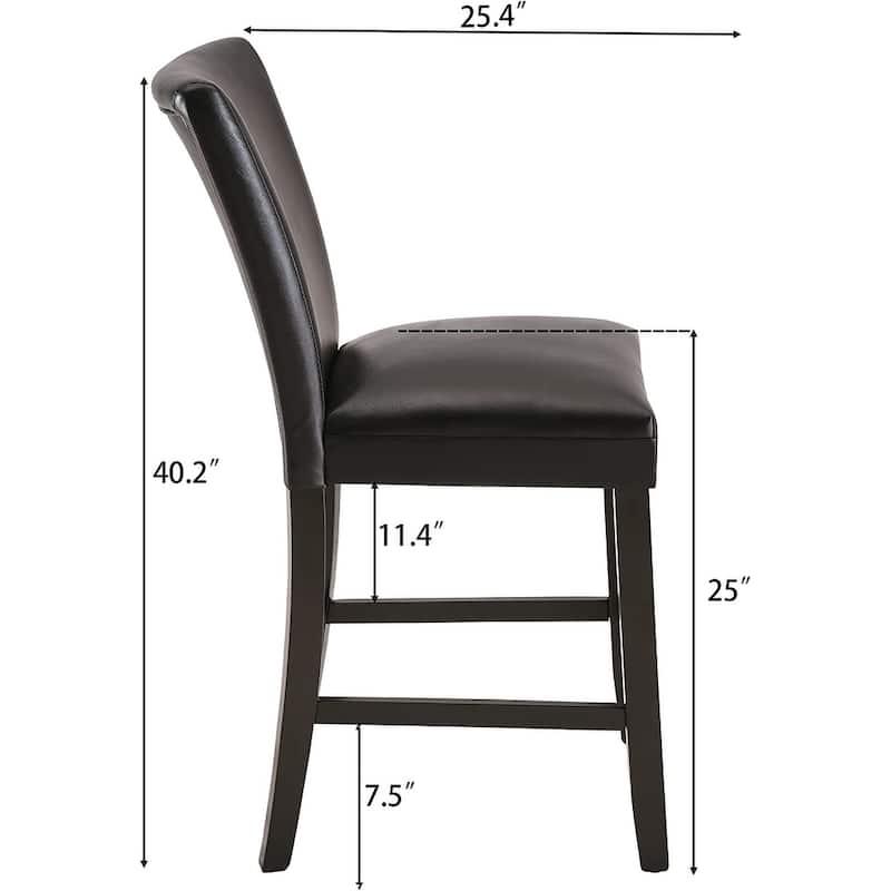 Bar Stools Faux Leather Upholstered Chairs Dining Chairs
