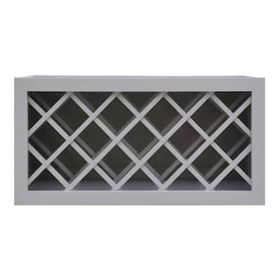 Sunny Wood Grayson 30" Wide x 15" High Wine Bottle Rack Wall Cabinet