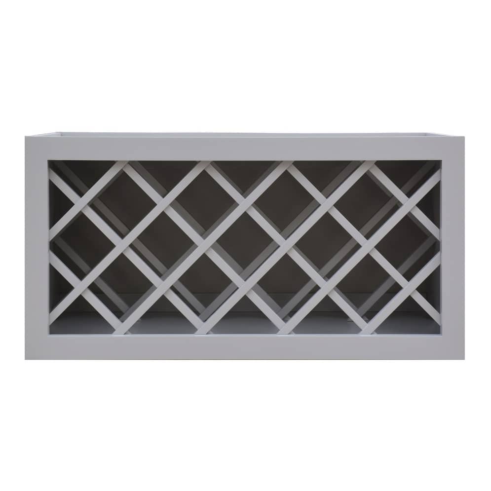 Sunny Wood Grayson 30" Wide x 15" High Wine Bottle Rack Wall Cabinet