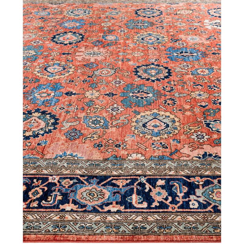 Serapi One-of-a-Kind Hand-Knotted Area Rug - Red - 9' 0" x 12' 0"
