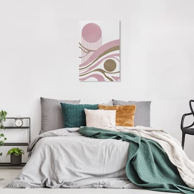 Wynwood Studio Canvas Abstract Shades of the Dunes Pink and Light Pink Modern & Contemporary Wall Art Canvas Print