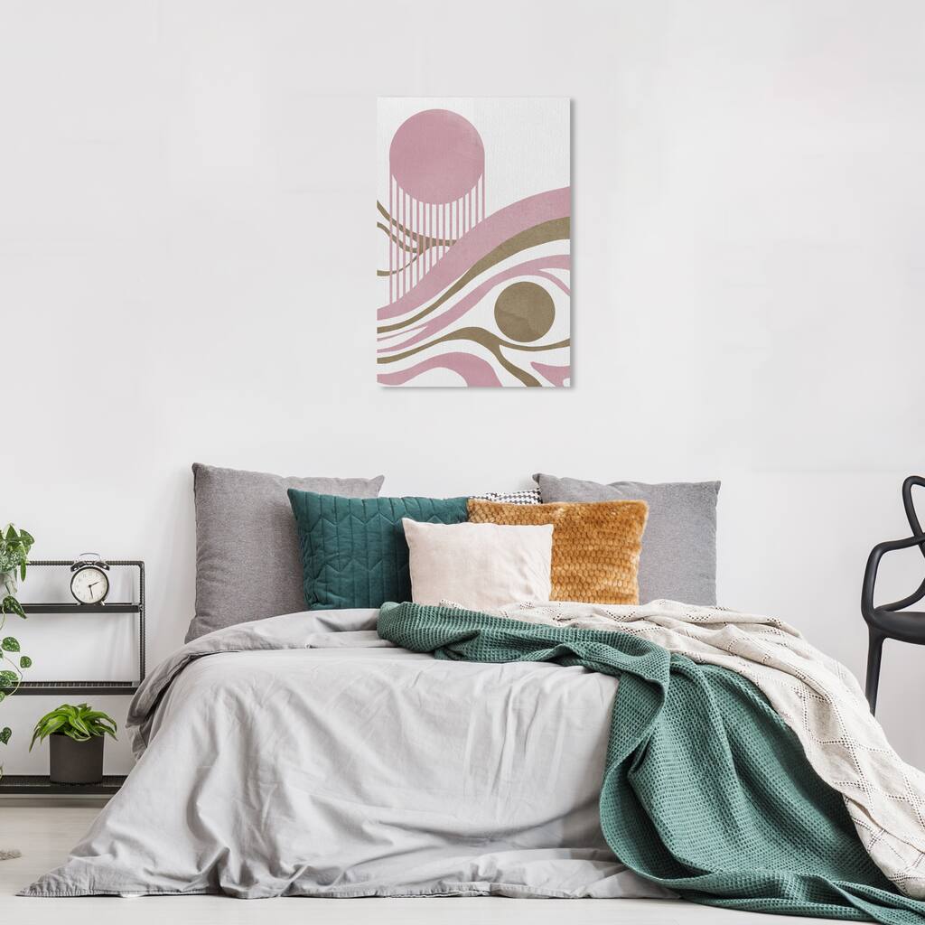 Wynwood Studio Canvas Abstract Shades of the Dunes Pink and Light Pink Modern & Contemporary Wall Art Canvas Print