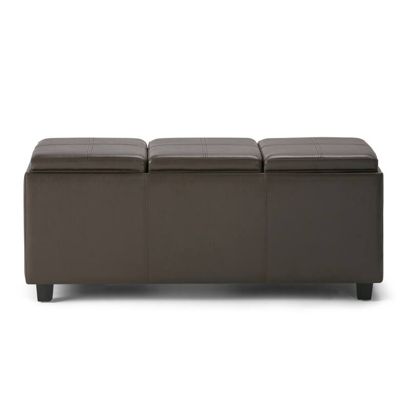WYNDENHALL Franklin 42-in. Wide Contemporary Rectangular Storage Ottoman