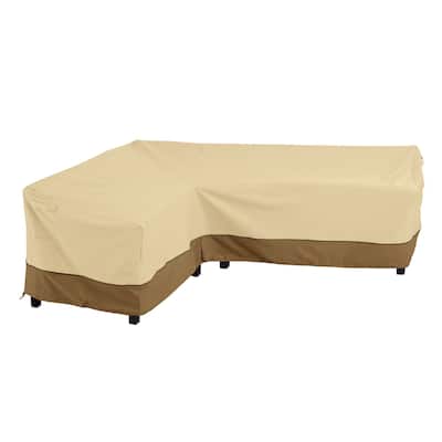 Classic Accessories Veranda Water-Resistant 115 Inch Patio Left-Facing Sectional Lounge Set Cover