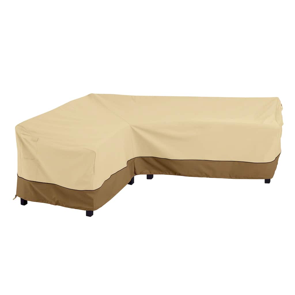 Classic Accessories Veranda Water-Resistant 115 Inch Patio Left-Facing Sectional Lounge Set Cover