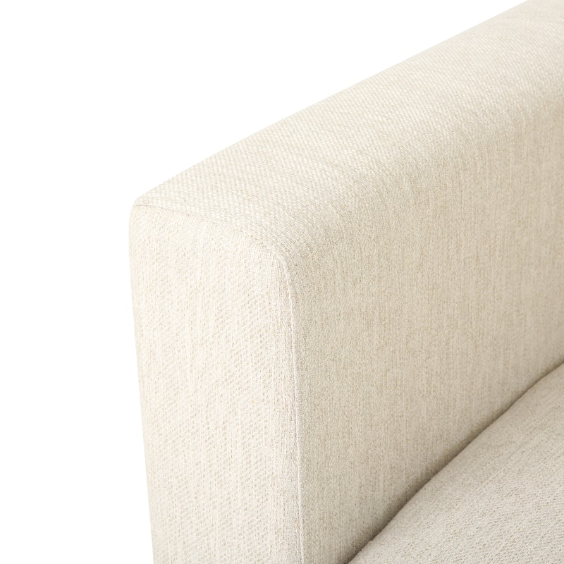 Fabric Upholstered Sofas Small Space Loveseat Sofas Lounge Armrest Couch w/ Wood Legs 101" Long Couches for Living Room
