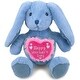 preview thumbnail 1 of 3, DolliBu Mother’s Day Super Soft Plush Baby Blue Rabbit With Pink Heart - 8 inches