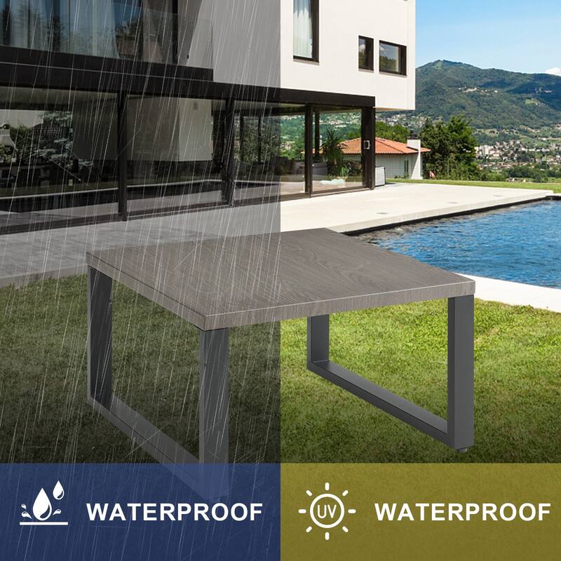 Gymojoy Modern Metal Outdoor Coffee Table/ Side Table