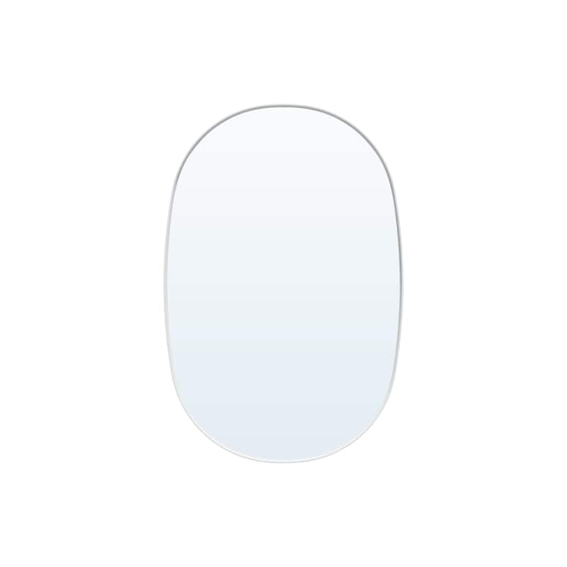 24 in. W x 36 in. H Bathroom Wall Mounted Oval Metal Framed Mirror - 24 in. W x 36 in. H