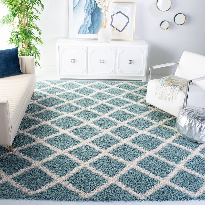 SAFAVIEH Dallas Shag Trellis 1.5-inch Thick Rug
