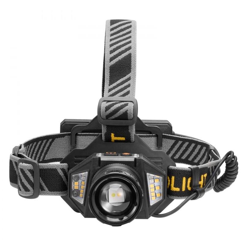 Black LED Headlamp with 16 Modes, Motion Sensor and Rechargeable Battery - 3.62 x 2.56 x 2.76 inches