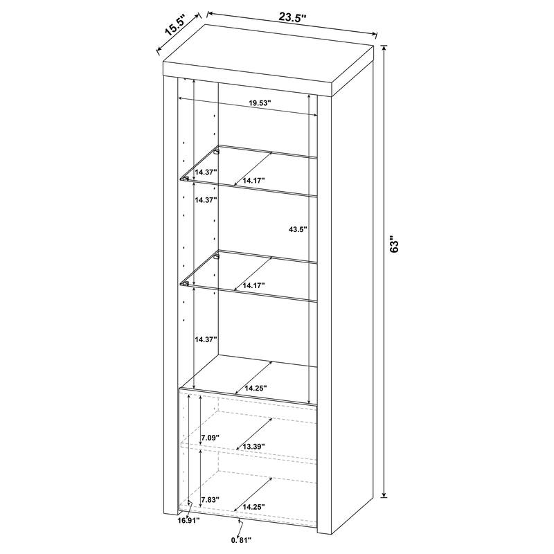 Jude 3-Piece 71" TV Entertainment Center White High Gloss