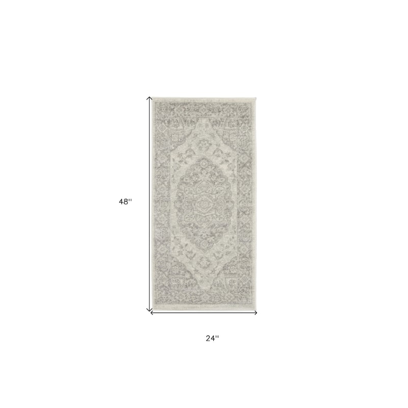 HomeRootsFloral Medallion Transitional Rectangle Area Rug - 48' X '24' X '0.5