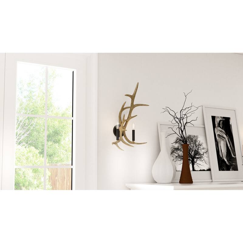 Journey 2-Light Earth Black Wall Sconce