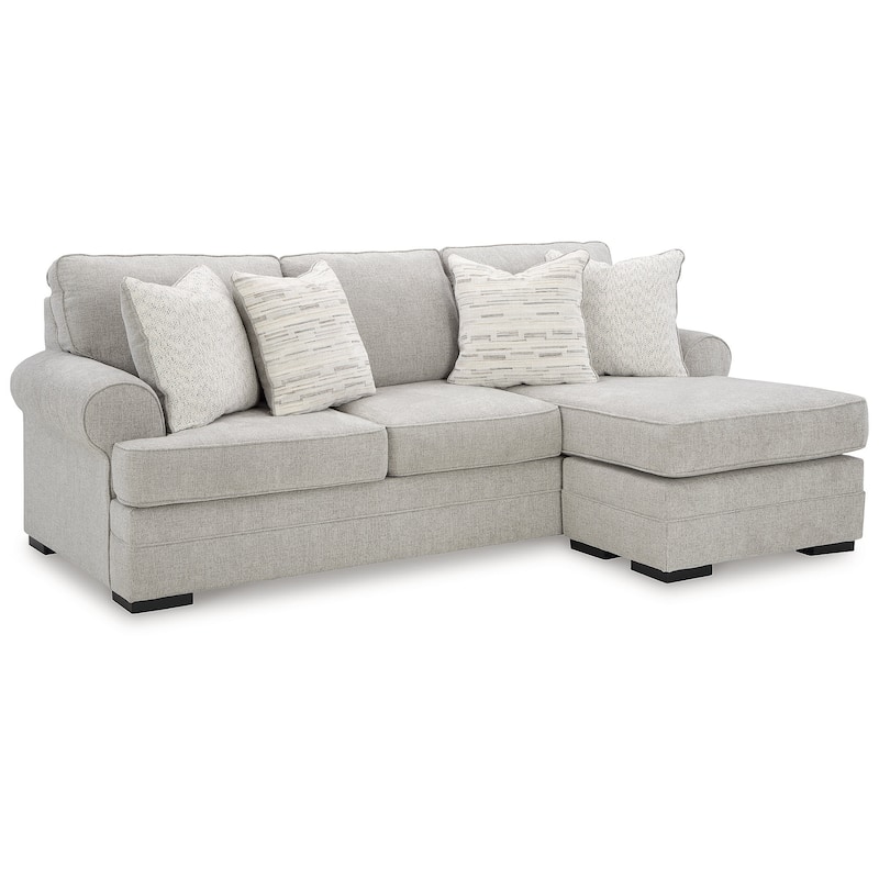 Signature Design by Ashley Eastonbridge Gray Sofa Chaise - 97"W x 62"D x 39"H