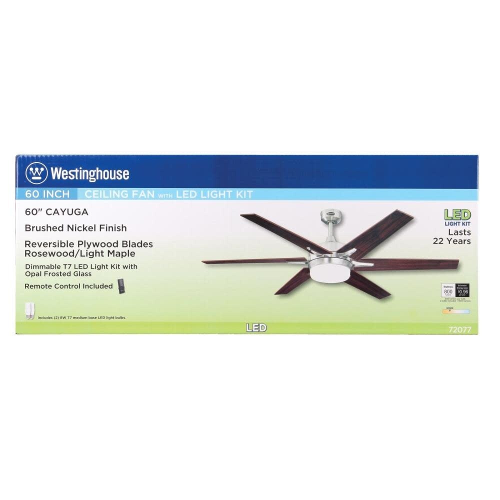 Shop Westinghouse 7207700 Cayuga 2 Light 6 Blade Led Hanging