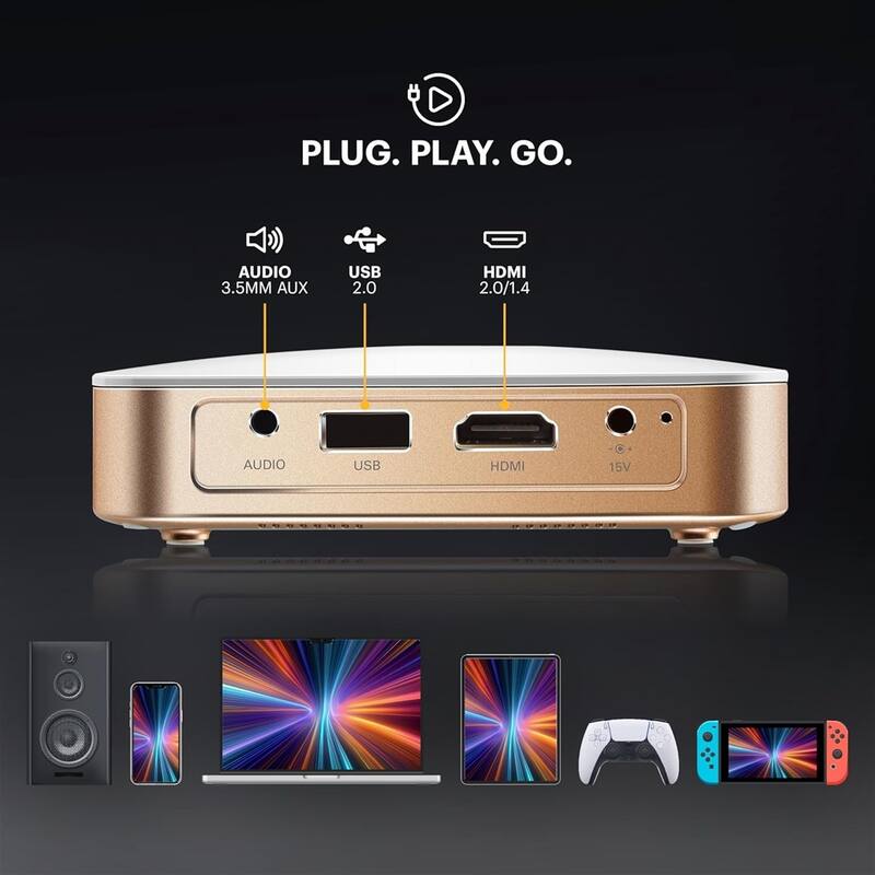 Kodak Luma 350 Smart Projector, Portable Pico Projector with Carrying Case, Tripod & Remote