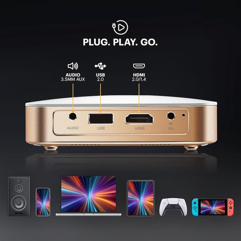 Kodak Luma 350 Smart Projector, Portable Pico Projector with Carrying Case & Remote