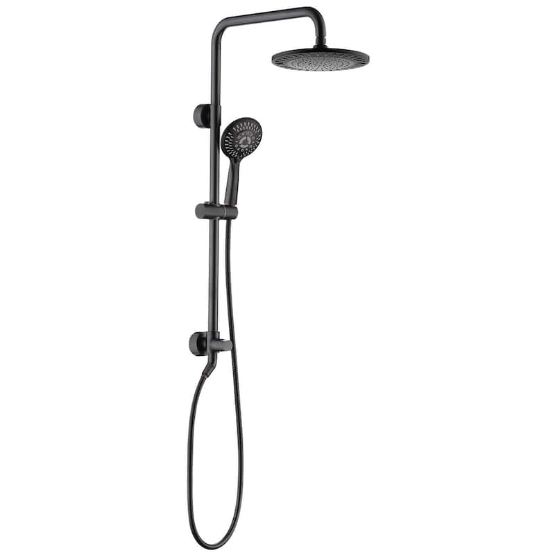 BRIGHT SHOWERS Rain Shower heads system including rainfall shower head and handheld shower head with height adjustable holder - 2.5 Gallon Per Minute - Oil Rubbed Bronze