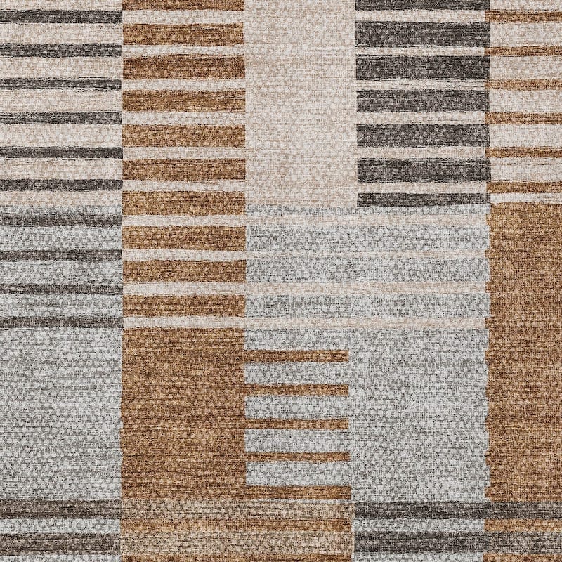 HomeRoots Striped Transitional Rectangle Outdoor Rug