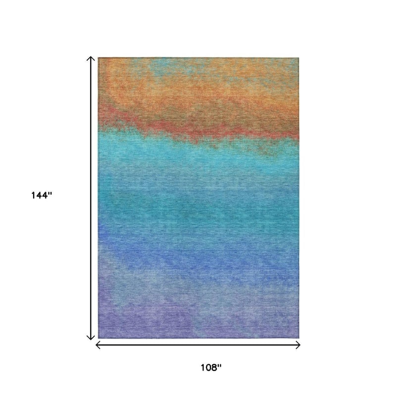 HomeRoots Ombre Transitional Rectangle Outdoor Rug